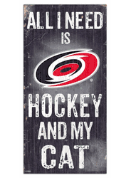 Carolina Hurricanes Hockey and My Cat 6x12 Sign
