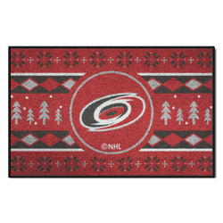 Carolina Hurricanes Holiday Sweater Starter Mat Accent Rug - 19in. x 30in.