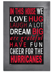 Carolina Hurricanes In This House 11x19 Sign