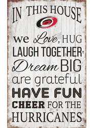 Carolina Hurricanes In This House 11x19 Sign