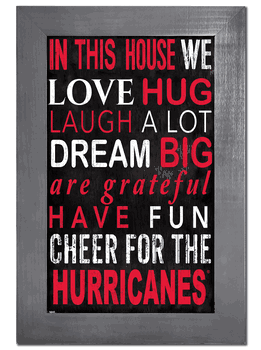 Carolina Hurricanes In This House 11x19 Sign