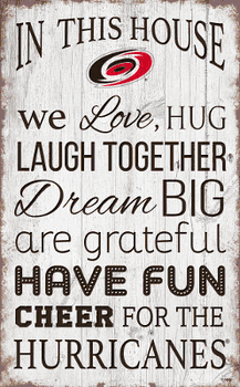 Carolina Hurricanes In This House 11x19 Sign