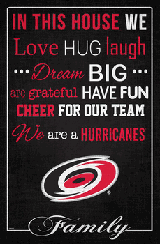 Carolina Hurricanes In This House 17x26