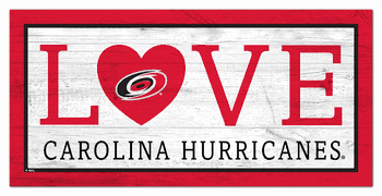 Carolina Hurricanes Love 6x12 Sign