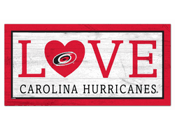 Carolina Hurricanes Love 6x12 Sign