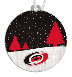 Carolina Hurricanes Snow Scene Ornament