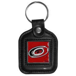 Carolina Hurricanes Square Leatherette Key Chain