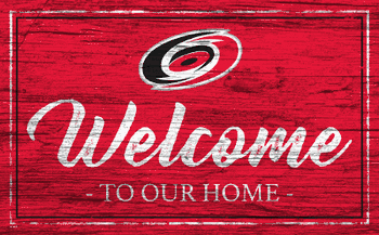 Carolina Hurricanes Team Color Welcome 11x19 Sign