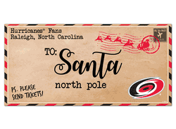 Carolina Hurricanes To Santa 6x12 Sign