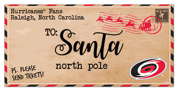 Carolina Hurricanes To Santa 6x12 Sign