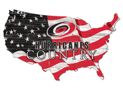 Carolina Hurricanes USA Shape Flag Cutout