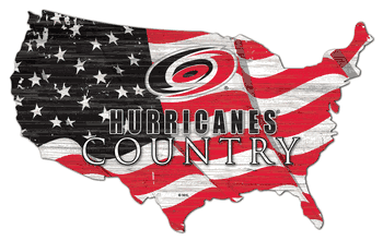 Carolina Hurricanes USA Shape Flag Cutout