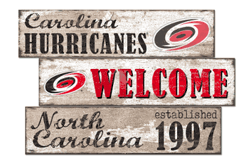 Carolina Hurricanes Welcome 3 Plank