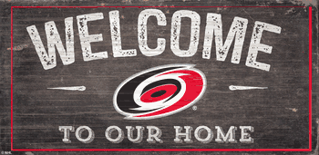 Carolina Hurricanes Welcome Distressed 6x12