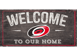 Carolina Hurricanes Welcome Distressed 6x12