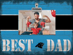 Carolina Panthers 10" x 8" Best Dad with Stripe Clip Frame