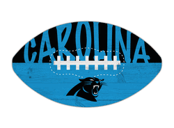 Carolina Panthers 12" Football Cutout Sign with City Name