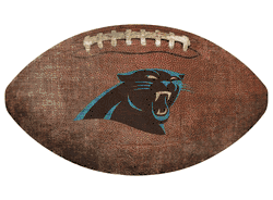 Carolina Panthers 12" Football Shaped Sign