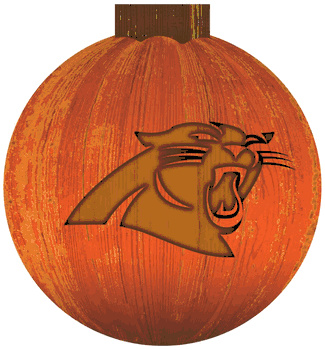 Carolina Panthers 12 in. Halloween Pumpkin Sign