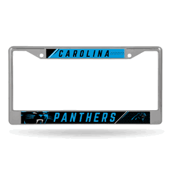 Carolina Panthers  12" x 6" Chrome Frame With Decal Inserts