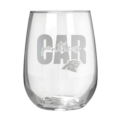 Carolina Panthers 17oz Stemmless Wine Glass