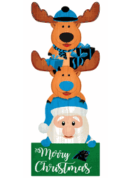 Carolina Panthers 31" Santa Stack Leaner