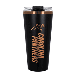 Carolina Panthers 32oz Black and Copper Big Slim with Straw