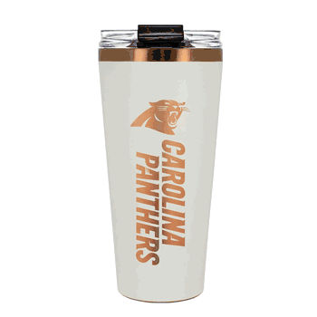 Carolina Panthers 32oz Crme and Copper Big Slim Tumbler with Straw