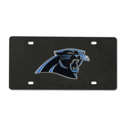 Carolina Panthers 3D Black License Plate