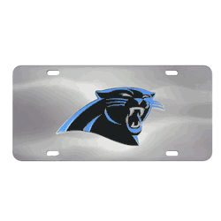 Carolina Panthers 3D Stainless Steel License Plate