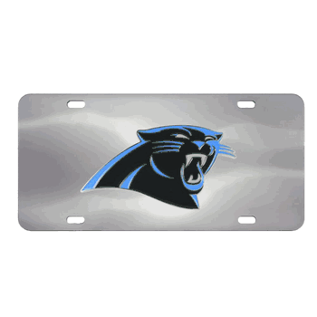 Carolina Panthers 3D Stainless Steel License Plate