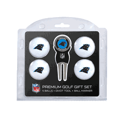 Carolina Panthers 4 Ball Gift Set + Divot Tool & Marker
