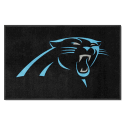 Carolina Panthers 4X6 High-Traffic Mat with Durable Rubber Backing - Landscape Orientation