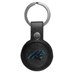Carolina Panthers AirTag Compatible Leather Key Chain