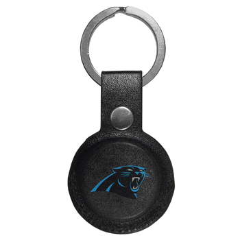 Carolina Panthers AirTag Compatible Leather Key Chain