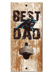 Carolina Panthers Best Dad Bottle Opener  Wood Sign