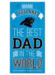 Carolina Panthers Best Dad in the World 6x12 Sign