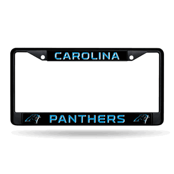 Carolina Panthers  Black Chrome Frame with Plastic Inserts 12