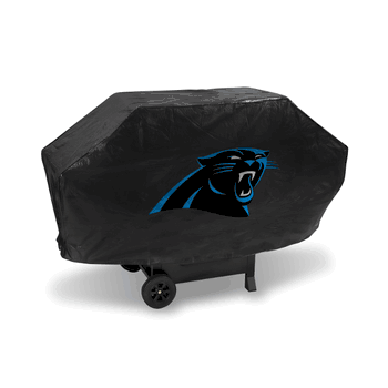 Carolina Panthers Black Deluxe Vinyl Grill Cover - 68