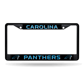 Carolina Panthers Standard Black Chrome Frame with Plastic Inserts 12