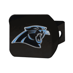 Carolina Panthers Black Metal Hitch Cover - 3D Color Emblem
