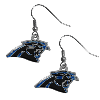 Carolina Panthers Chrome Dangle Earrings