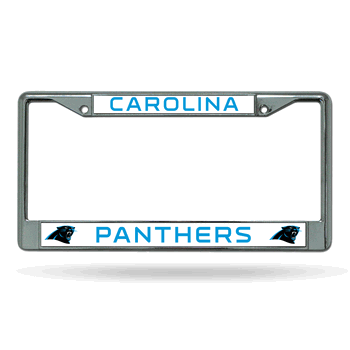 Carolina Panthers Standard Chrome Frame with Plastic Inserts 12
