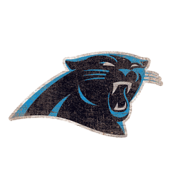 Carolina Panthers Distressed Logo Cutout Sign