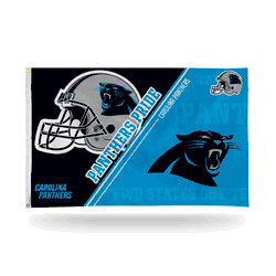 Carolina Panthers Dual-Logo 3' x 5' Banner Flag Single Sided