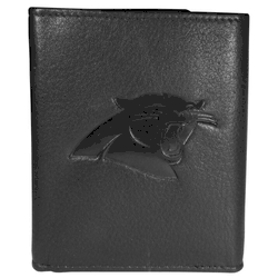Carolina Panthers Embossed Leather Tri-fold Wallet