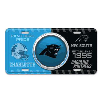 Carolina Panthers Embossed Metal License Plate