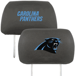 Carolina Panthers Embroidered Head Rest Cover Set - 2 Pieces