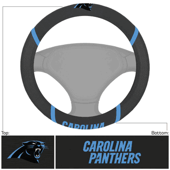 Carolina Panthers Embroidered Steering Wheel Cover