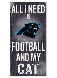 Carolina Panthers Football and My Cat 6x12 Sign